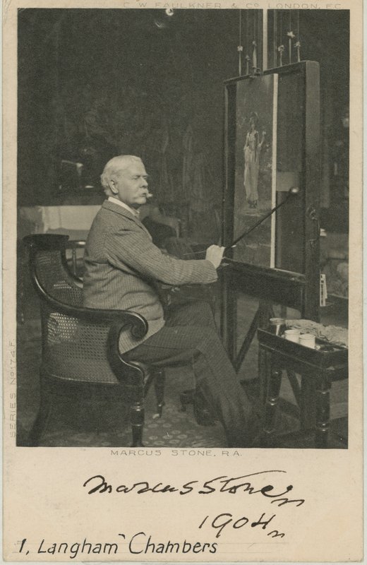 Portret van Marcus Stone door English Photographer