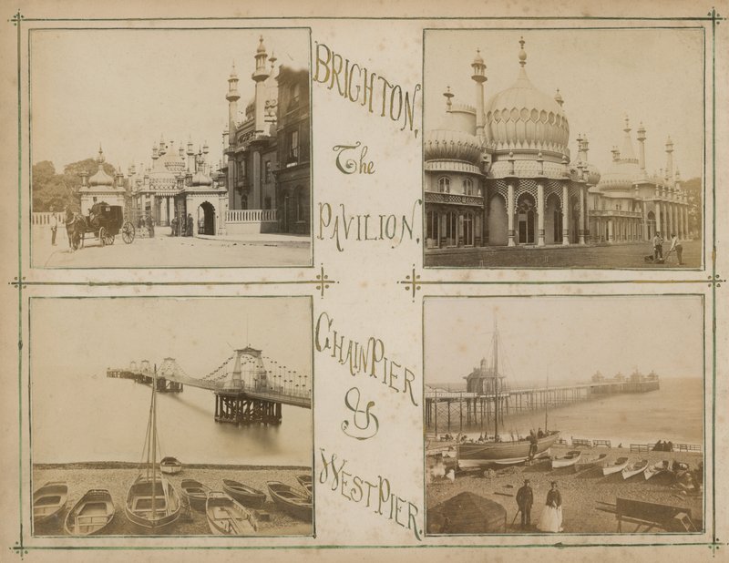 Ansichtkaart met afbeeldingen van Brighton door English Photographer