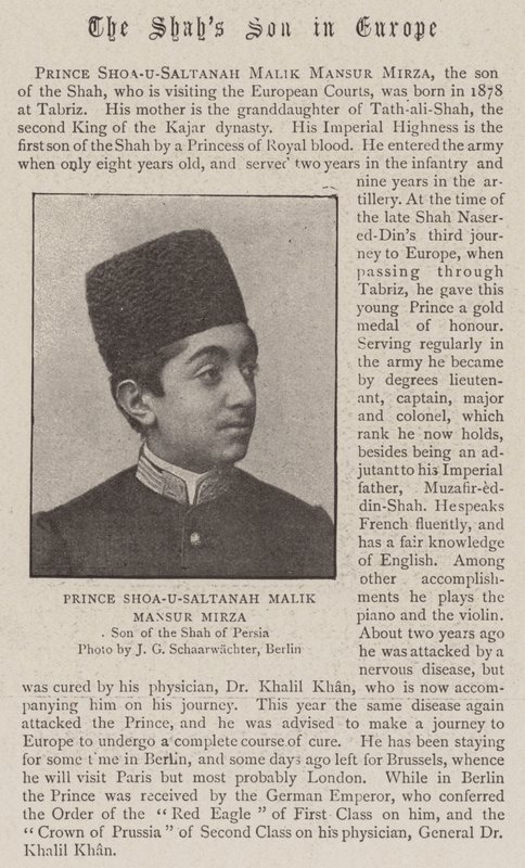 Prins Shoa-U-Saltanah Malik Mansur Mirza door English Photographer