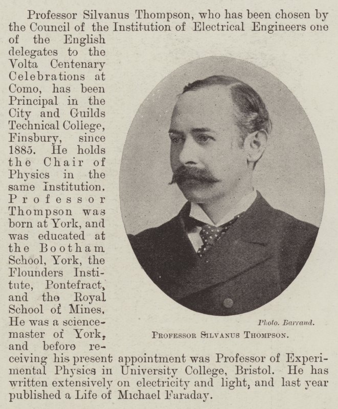 Professor Silvanus Thompson door English Photographer