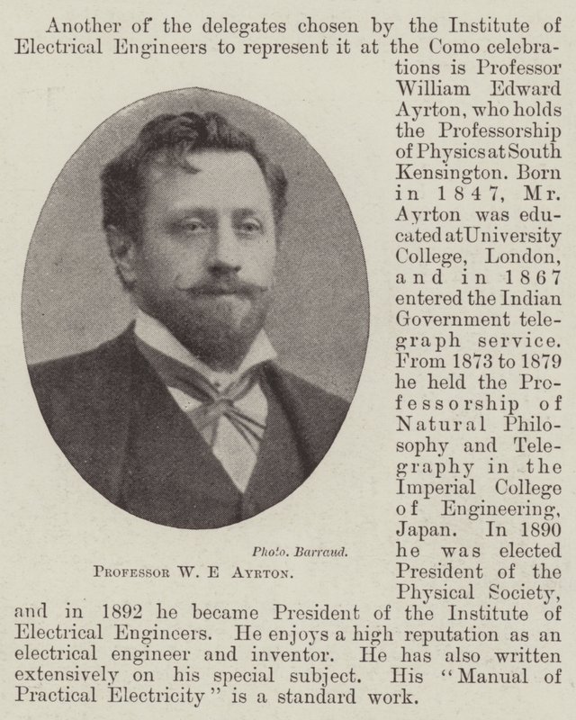 Professor W E Ayrton door English Photographer