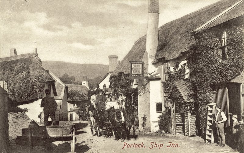 Ship Inn, Porlock door English Photographer