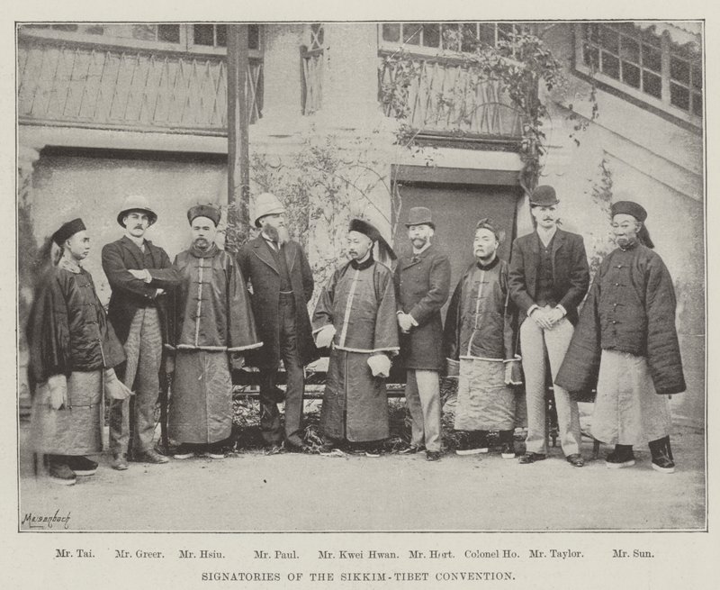 Ondertekenaars van de Sikkim-Tibet Conventie door English Photographer