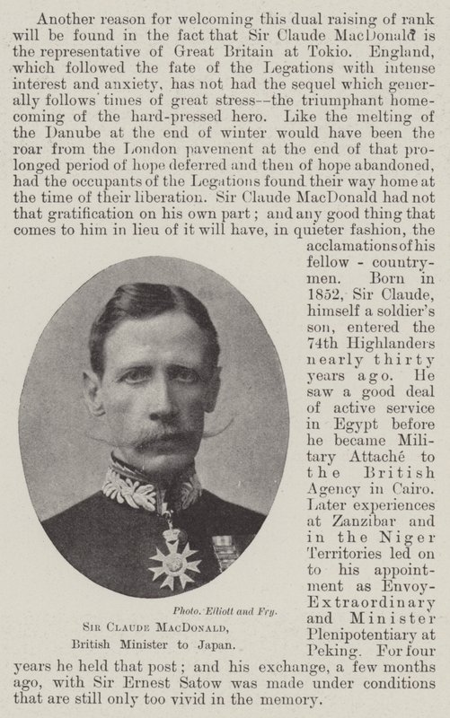 Sir Claude MacDonald, Britse minister in Japan door English Photographer