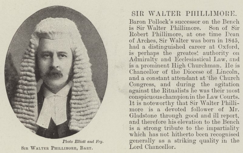 Sir Walter Phillimore, Baronet door English Photographer