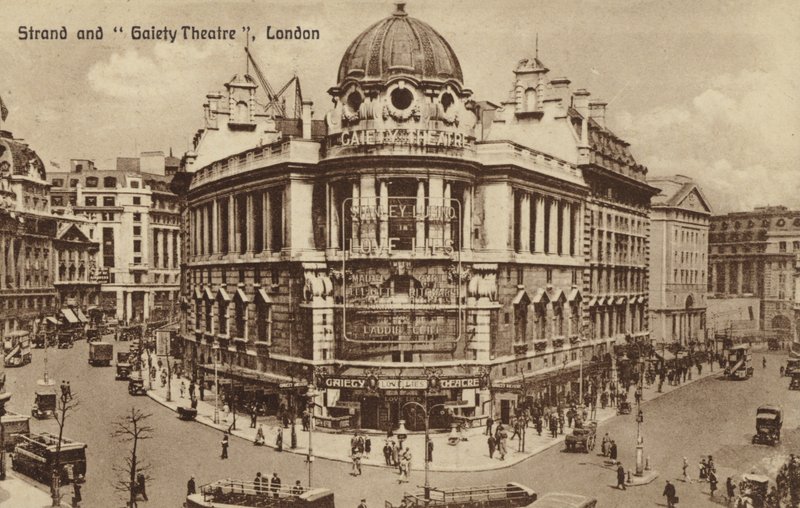 Strand en Gaiety Theatre, Londen door English Photographer