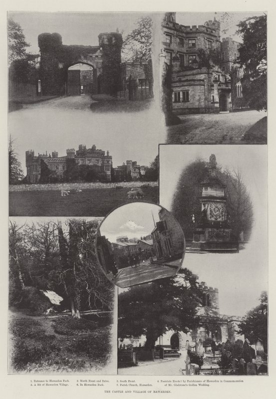 Het kasteel en dorp Hawarden door English Photographer