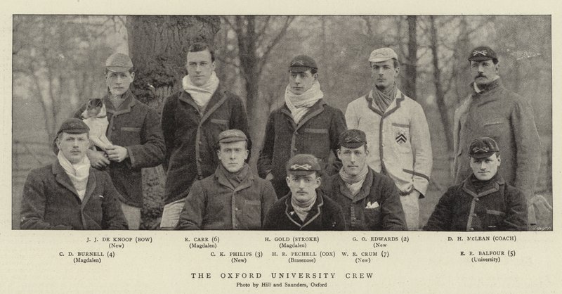 De Roeiploeg van de Universiteit van Oxford door English Photographer
