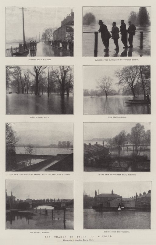 De Theems in overstroming bij Windsor door English Photographer