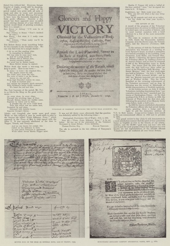 Het eeuwfeest van de vrijwilligers, 1799-1899 door English Photographer