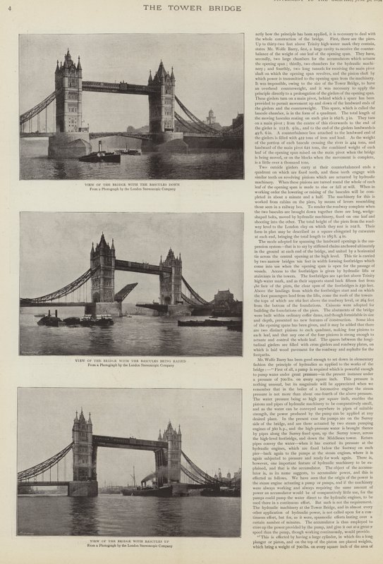 De bouw van de Tower Bridge, Londen door English Photographer