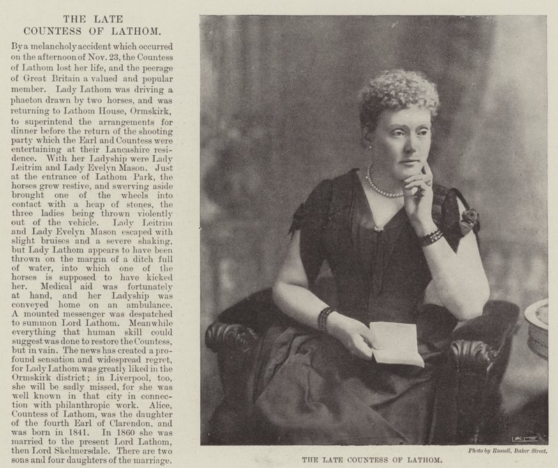 De wijlen gravin van Lathom door English Photographer