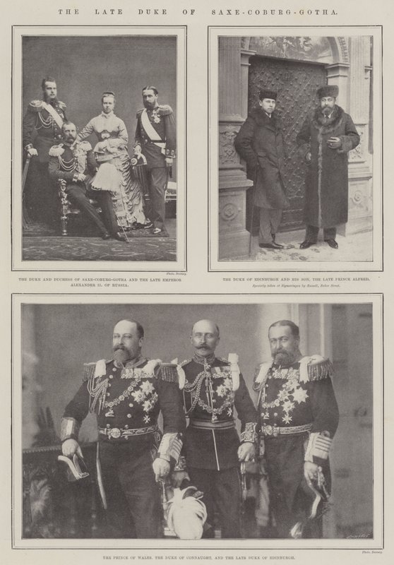 De overleden hertog van Saksen-Coburg en Gotha door English Photographer