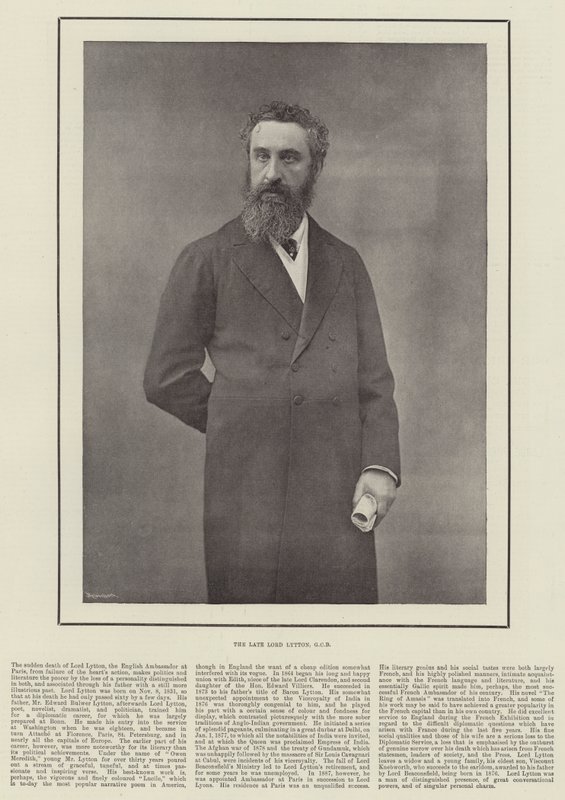 De overleden Lord Lytton, GCB door English Photographer