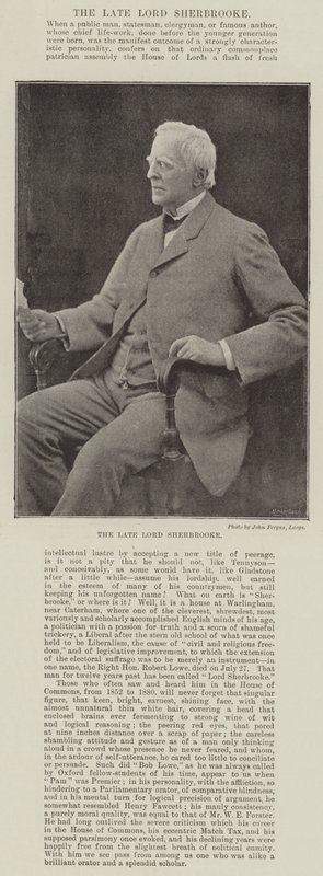 De overleden Lord Sherbrooke door English Photographer