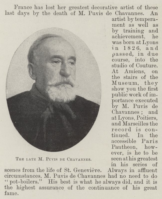 De wijlen M Puvis de Chavannes door English Photographer