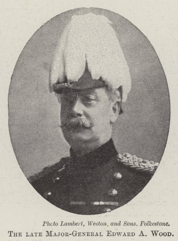 De overleden generaal-majoor Edward A Wood door English Photographer