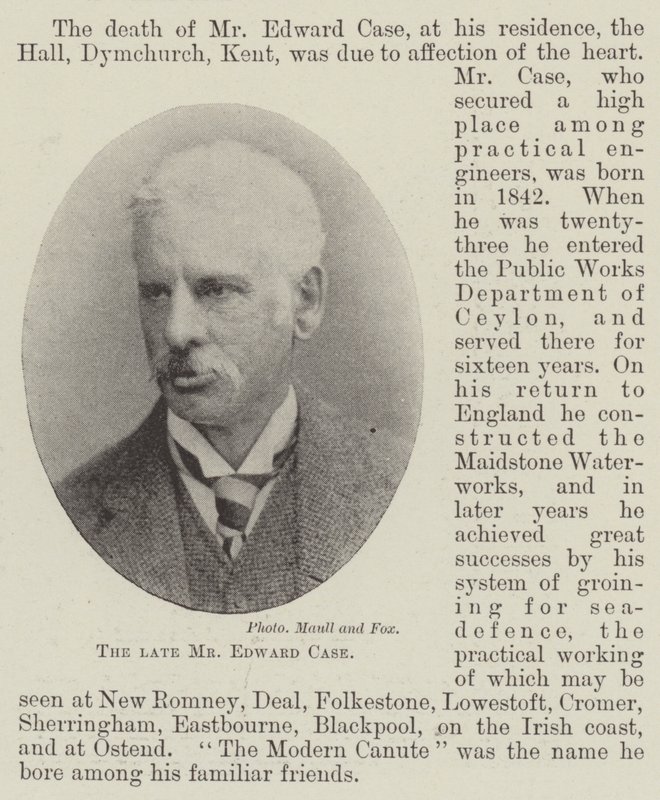 De overleden Mr Edward Case door English Photographer