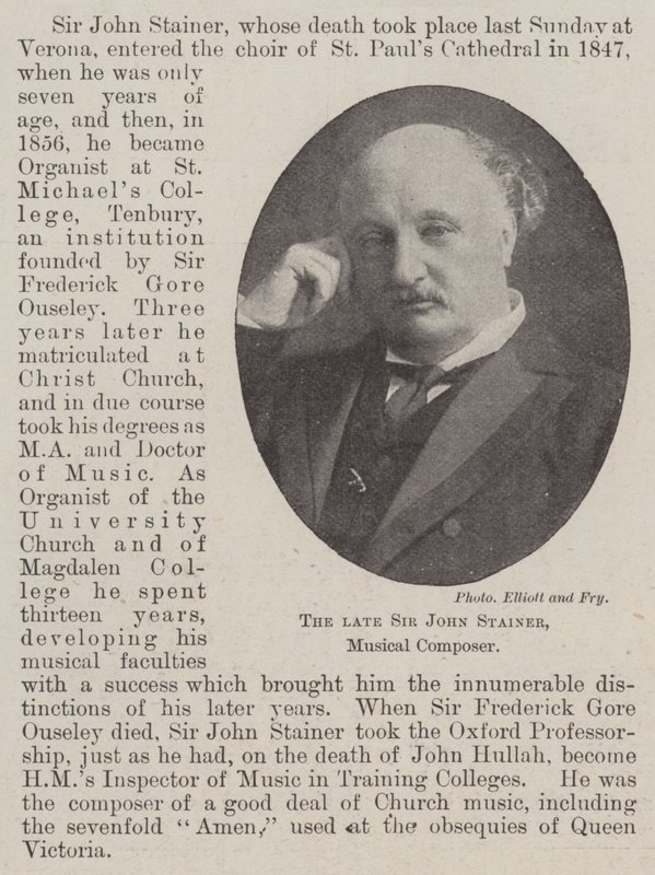 Wijlen Sir John Stainer, Muziekcomponist door English Photographer