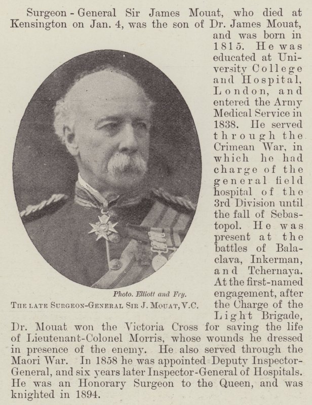 De wijlen Chirurg-Generaal Sir J Mouat, VC door English Photographer