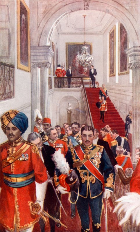Een Levee in St Jamess Palace door English School