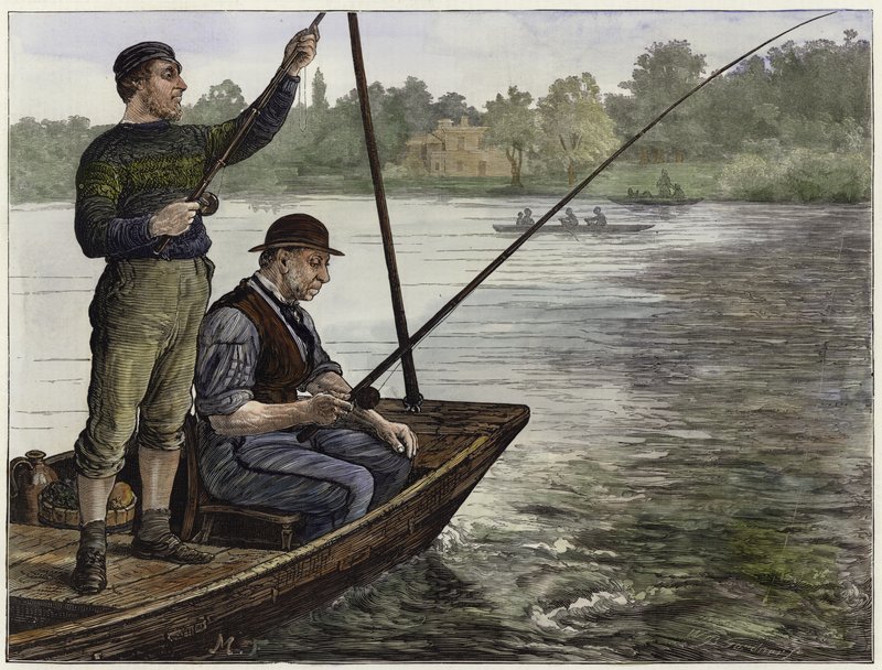 Een lid van een Thames Angling Club door English School