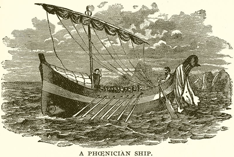 Een Fenicisch schip door English School