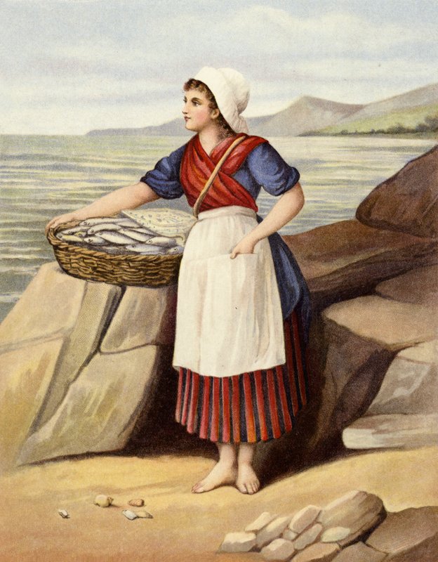De vrouw van de visser door English School