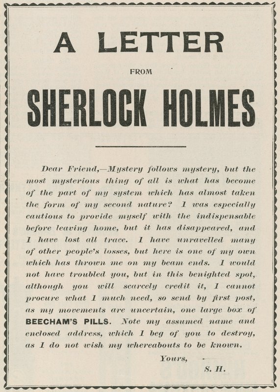 Een brief van Sherlock Holmes door English School