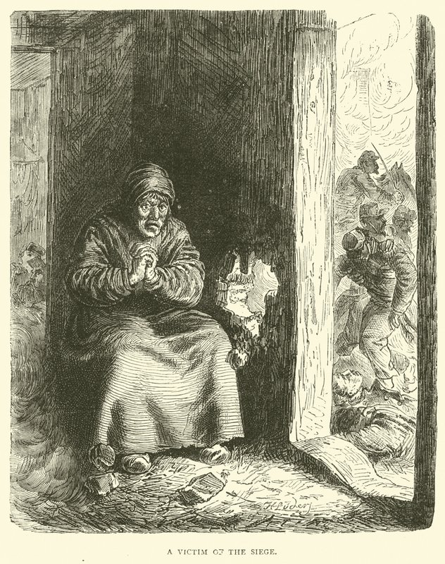 Een slachtoffer van de belegering, januari 1871 door English School