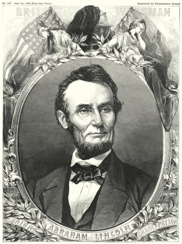 Abraham Lincoln (gravure) door English School
