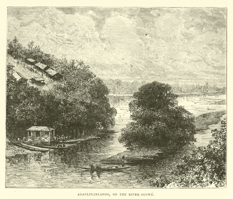 Adanlinanlango, aan de rivier Ogowe door English School