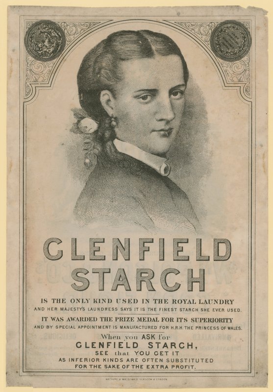 Advertentie voor Clenfield Starch door English School
