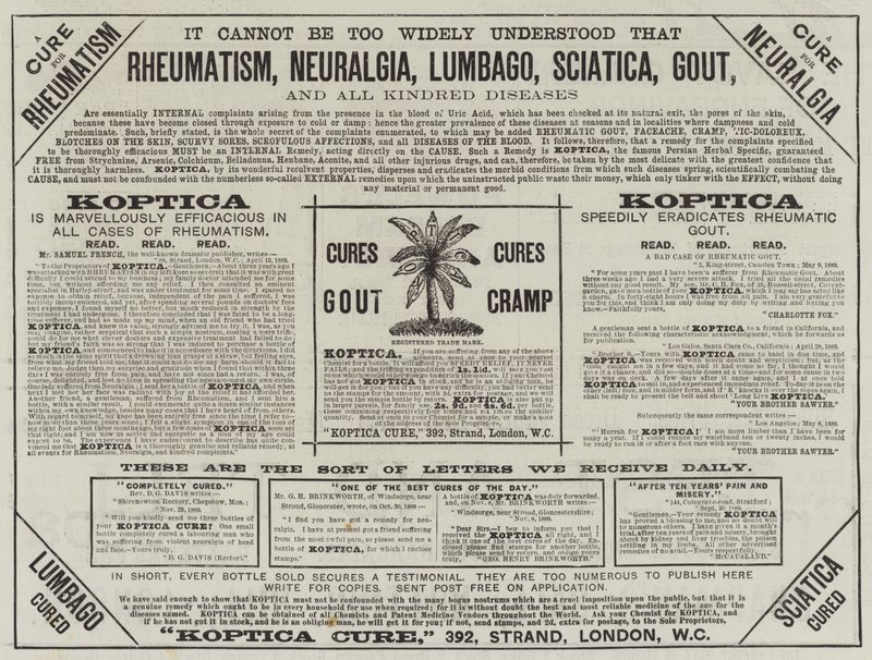 Advertentie, Koptica Cure door English School