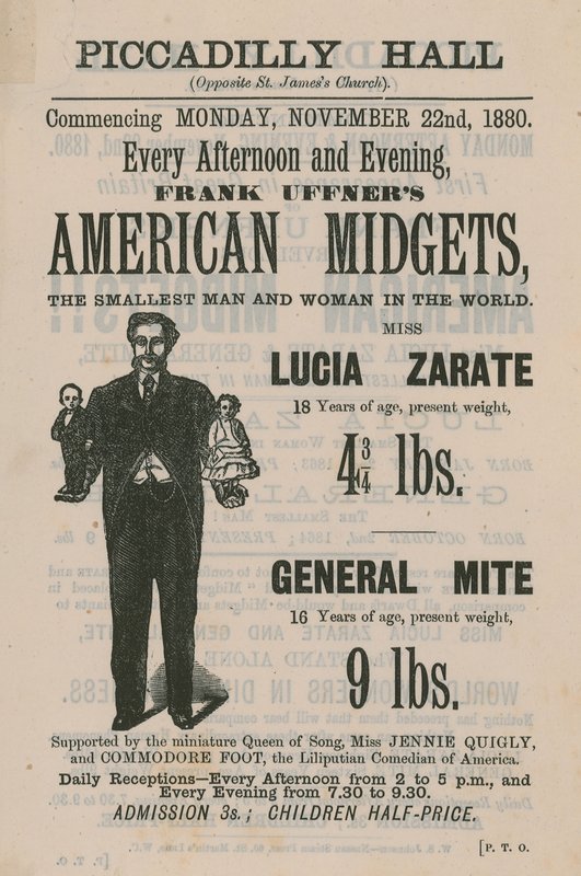 Advertentie voor Frank Uffners Amerikaanse Dwergen door English School
