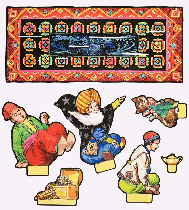 Aladdin knipfiguren door English School