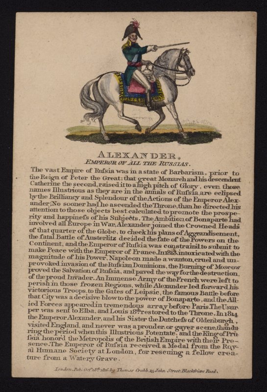 Alexander I, Tsaar van Rusland door English School