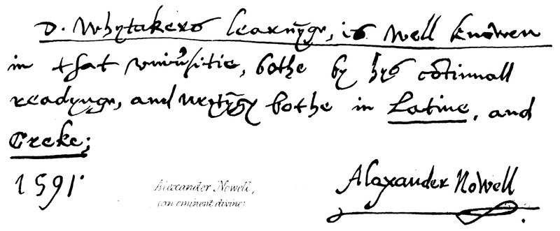 Alexander Nowell, een vooraanstaand geestelijke door English School