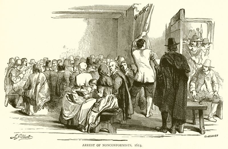Arrestatie van non-conformisten, 1614 door English School