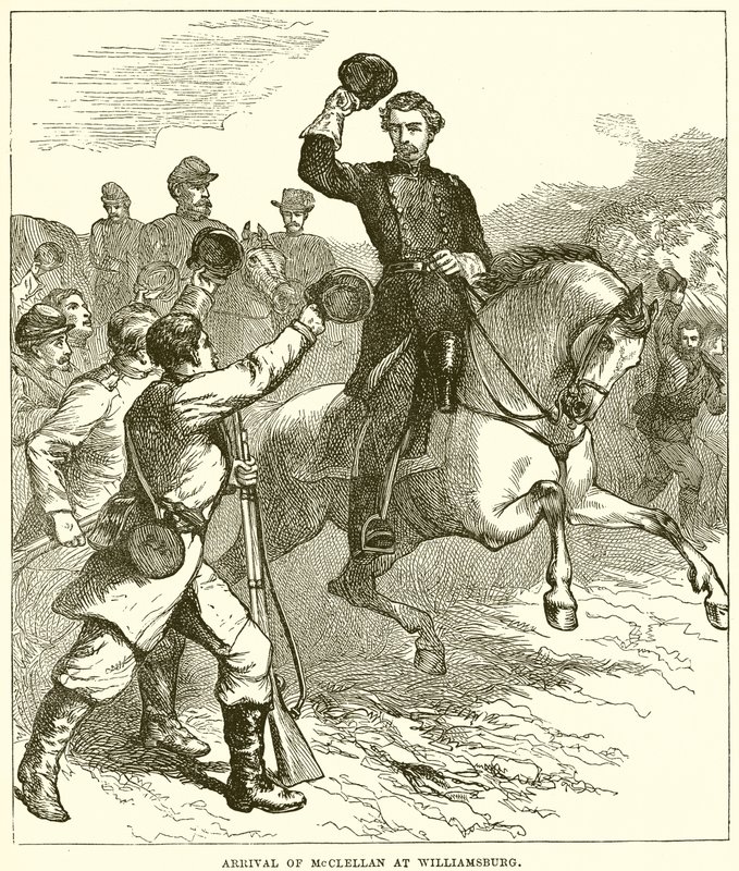 Aankomst van McClellan in Williamsburg door English School