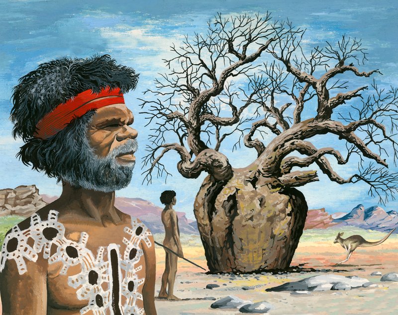 Australische Aborigine door English School