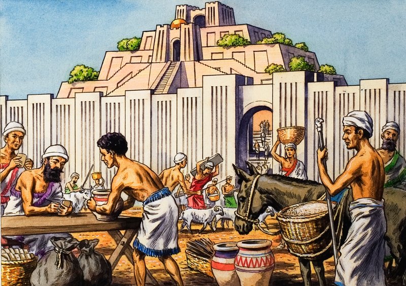 Azteekse stad Tenochtitlan door English School