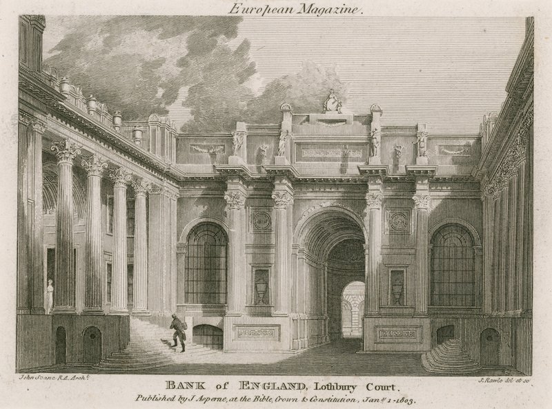 Bank of England, Lothbury Court door English School