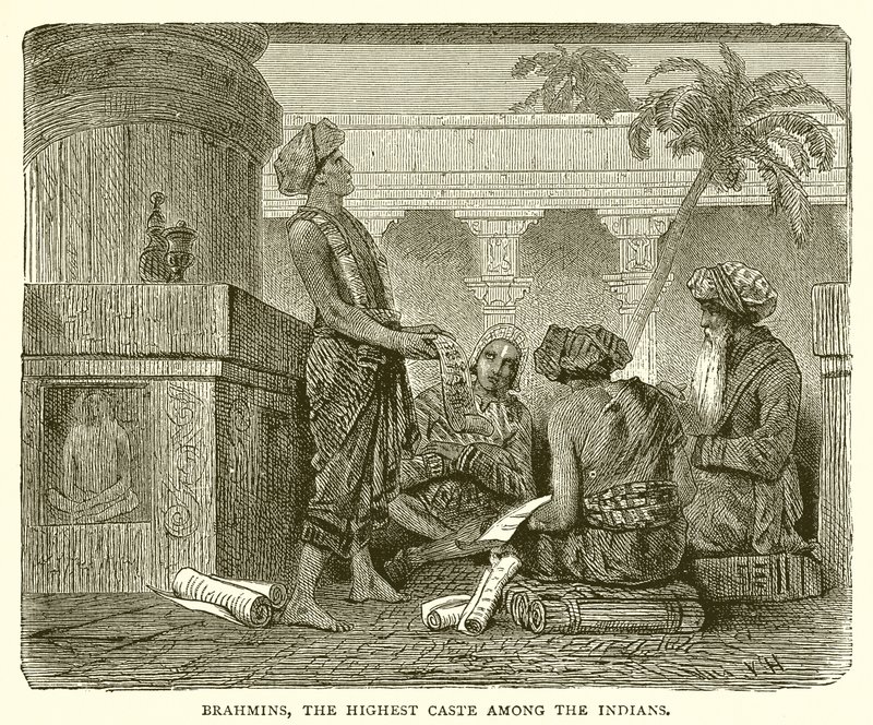 Brahmanen, de hoogste kaste onder de Indiërs door English School
