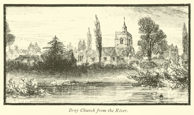 Bray Kerk vanaf de Rivier door English School