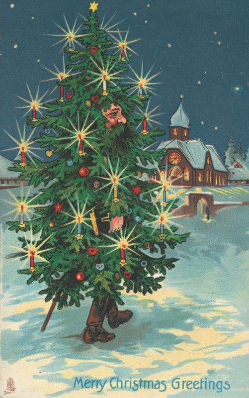 Britse Kerstkaart door English School