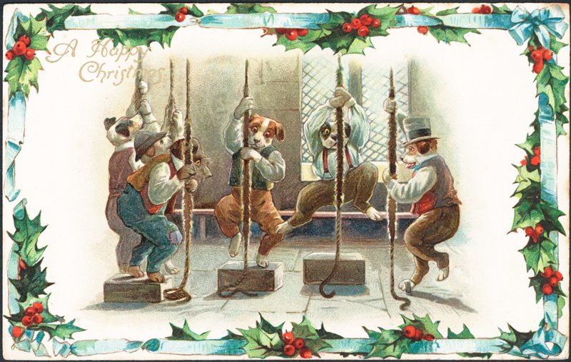 Britse kerstkaart door English School