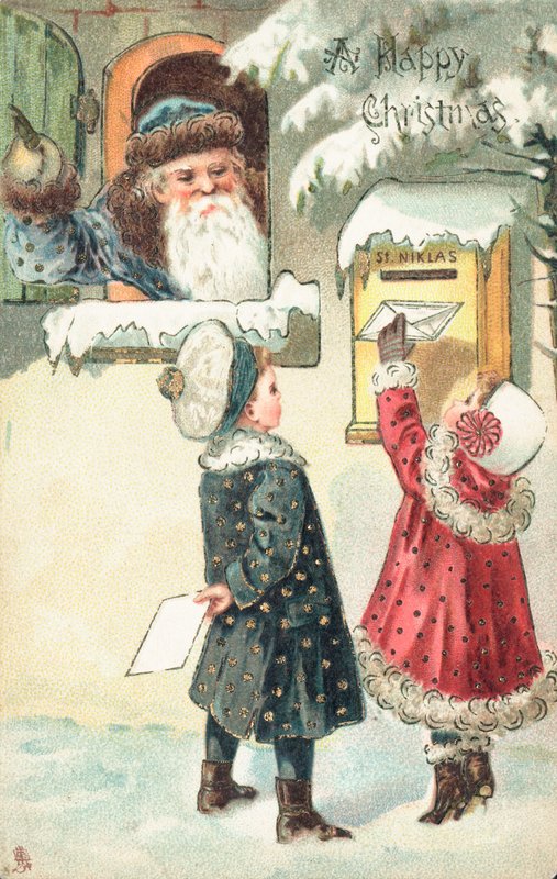 Britse kerstkaart door English School