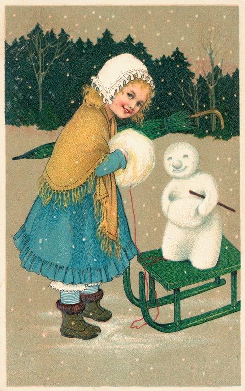 Britse kerstkaart door English School