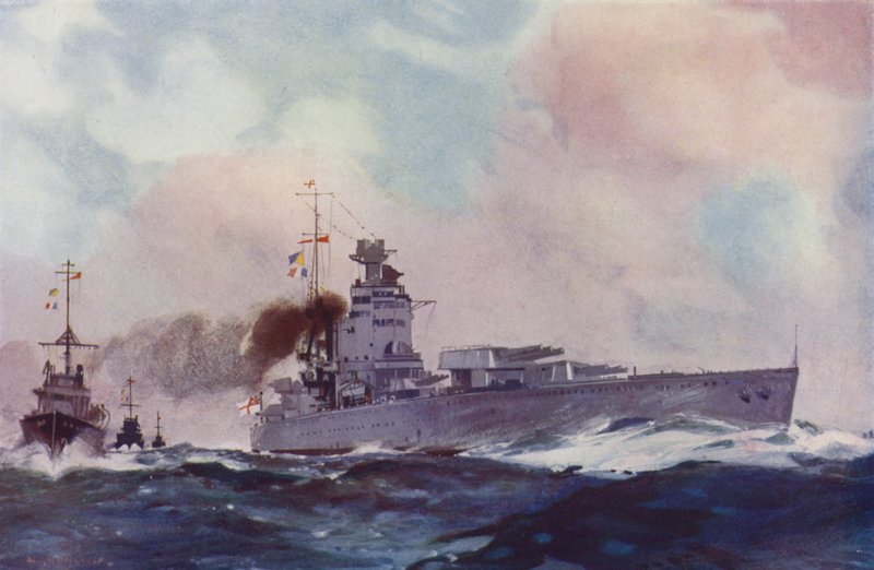 Brits slagschip van de Nelson-klasse door English School